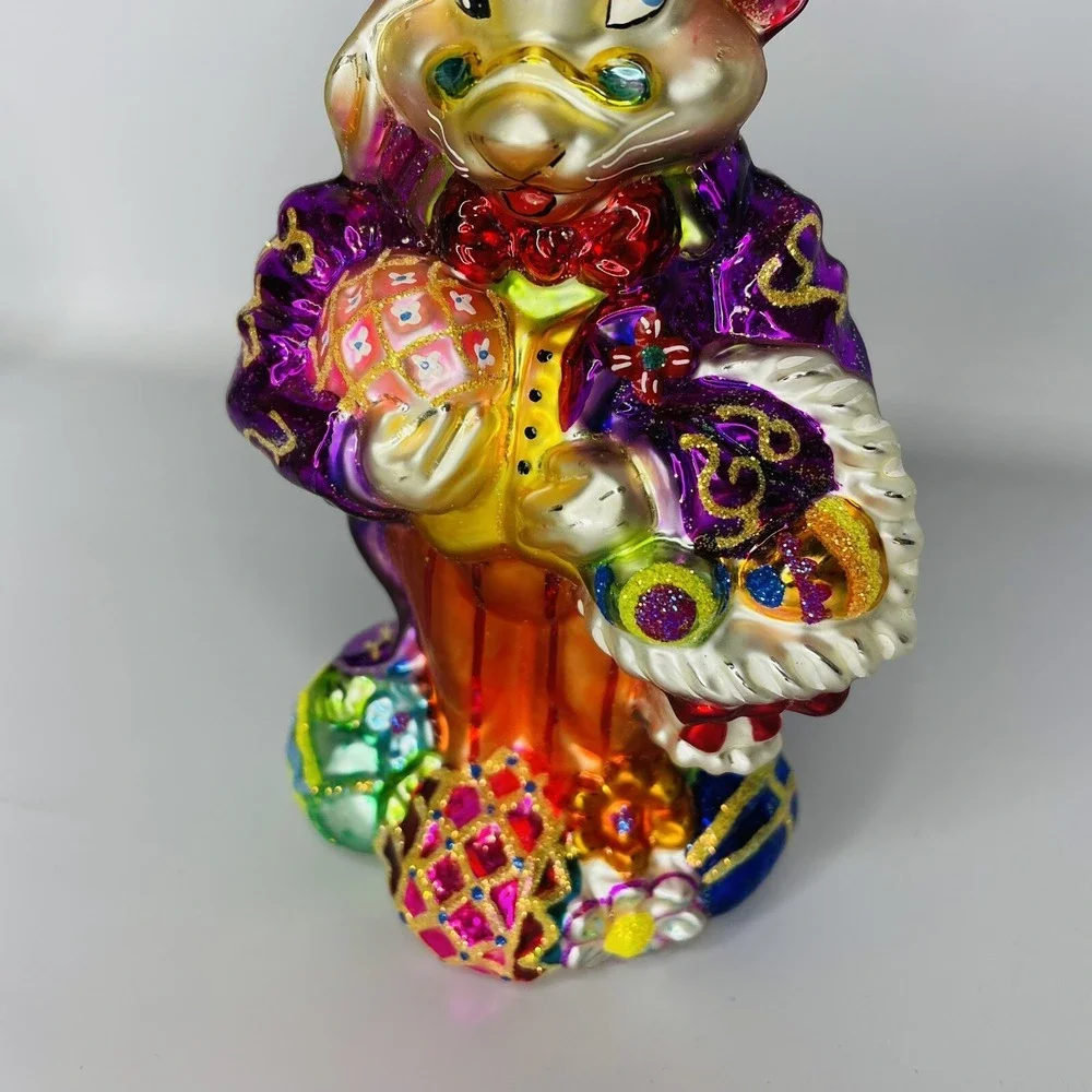 Christopher Radko Ornament DAPPER HARE JR. Spring Easter Blown Glass‎ 6.5